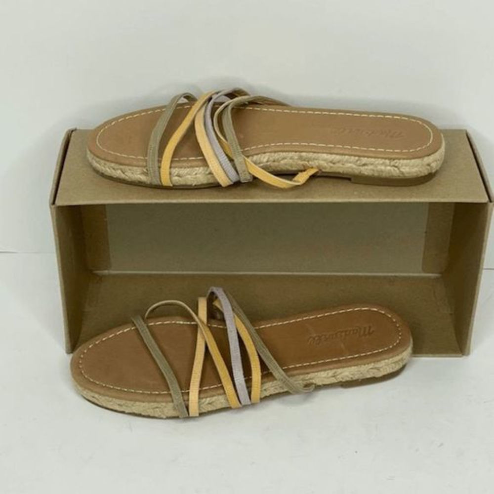 Madewell Pale Lilac Green Strappy Espadrilles - Picture 1 of 4